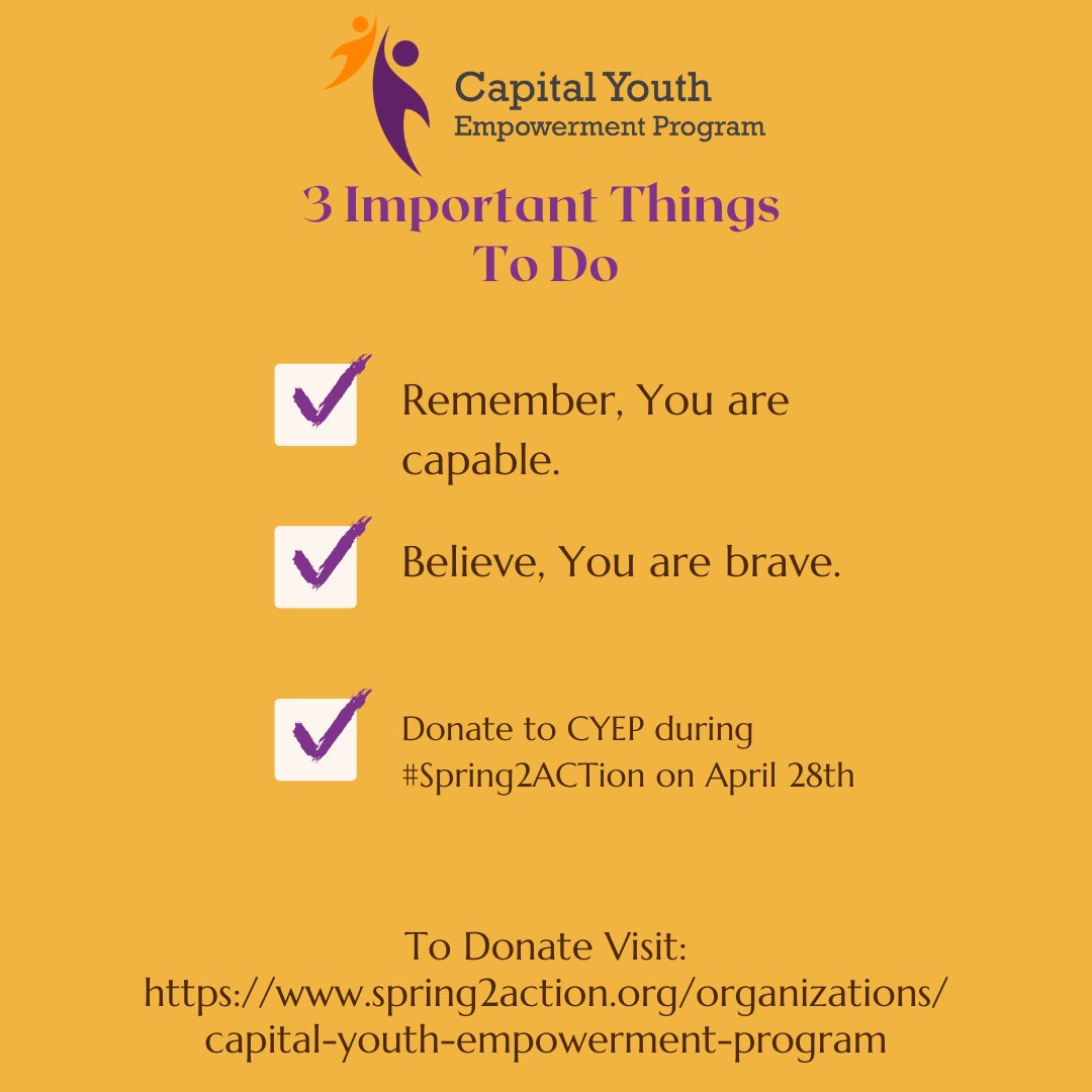 cyeporg's tweet image. Check off one of your &quot;To Do&apos;s&quot; during #Spring2Action2021, Wed. April 28 by making a donation to CYEP. spring2action.org/organizations/… #Spring2ACTion #CYEP
