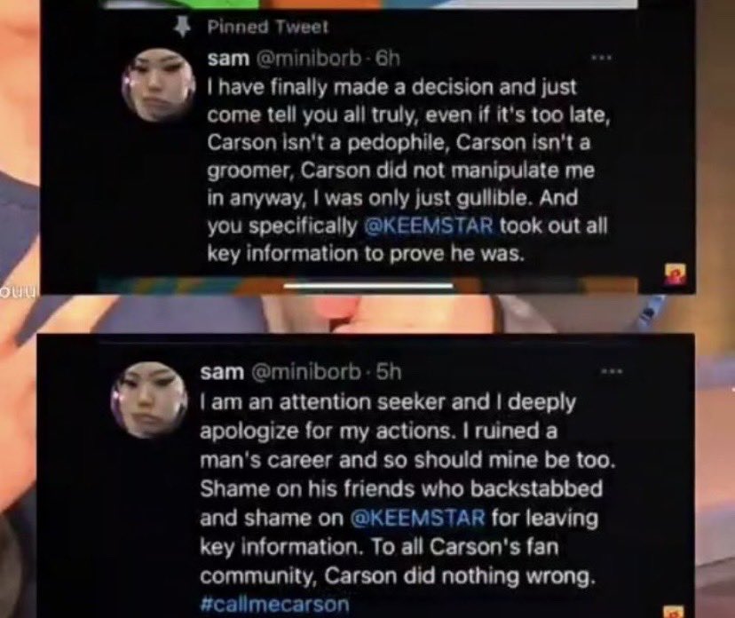 Keem This Is Not True The Carson Victim Changed Her Twitter Some Imposter Took The Username Dramaalert