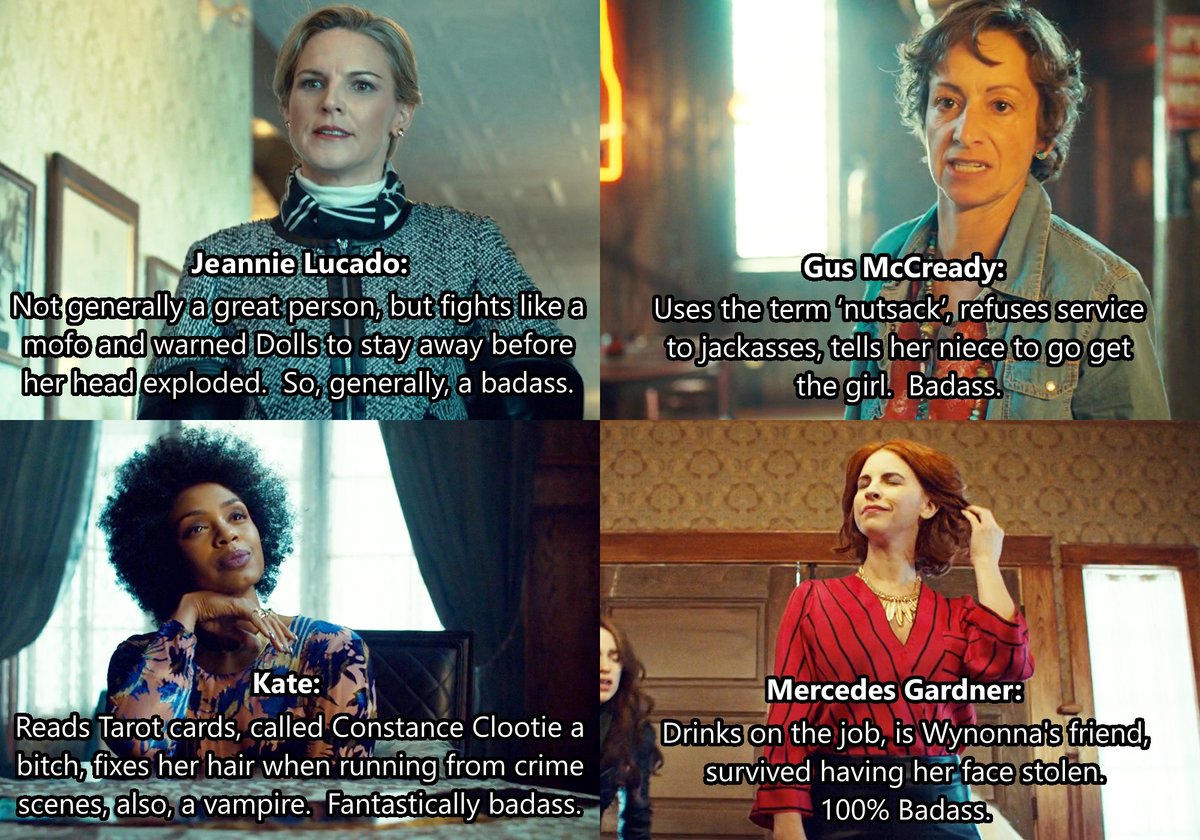 Yet another thing about  #WynonnaEarp that brings me joy,  @TheCW...5) there are so many badass women. Hero, villain, long running, one ep only, somewhere in between, every one is a badass WOMAN.We need more of this. Please celebrate women with us. Please  #BringWynonnaHome
