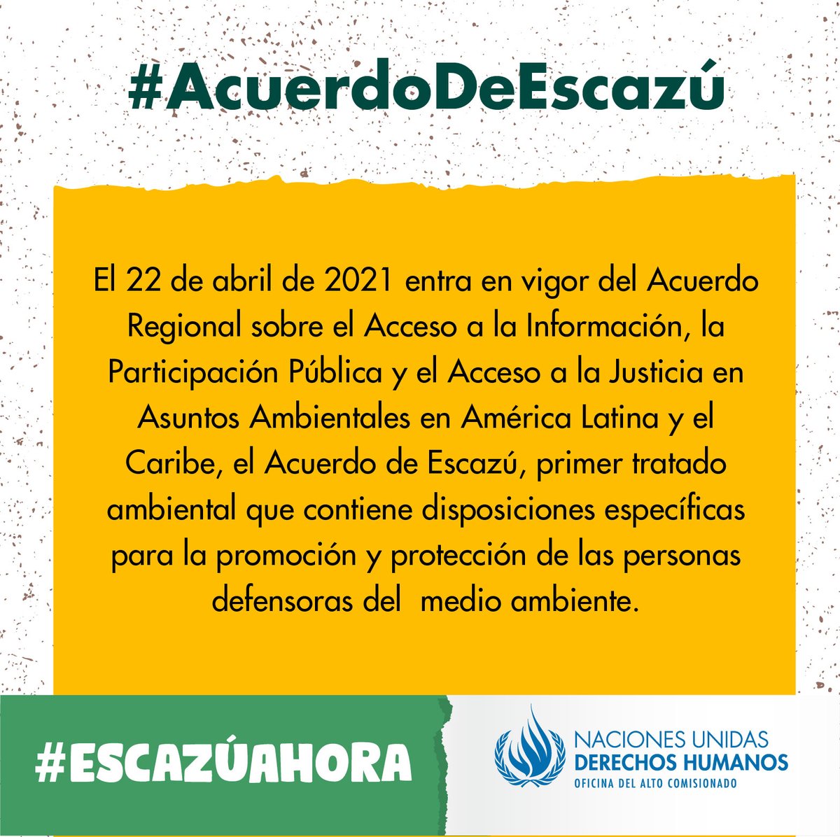 Ilustración con información sobre el Acuerdo de Escazú. Disponible en https://bit.ly/3sz9tQ1