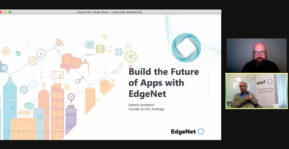 Alef_Edge's tweet image. @ganesh_edge did a great job at our @Topcoder webinar yesterday! Start building the Apps of the future. 

youtube.com/watch?v=JTNrMz…

#FreeTheEnterprise #SDME #EdgeInternet