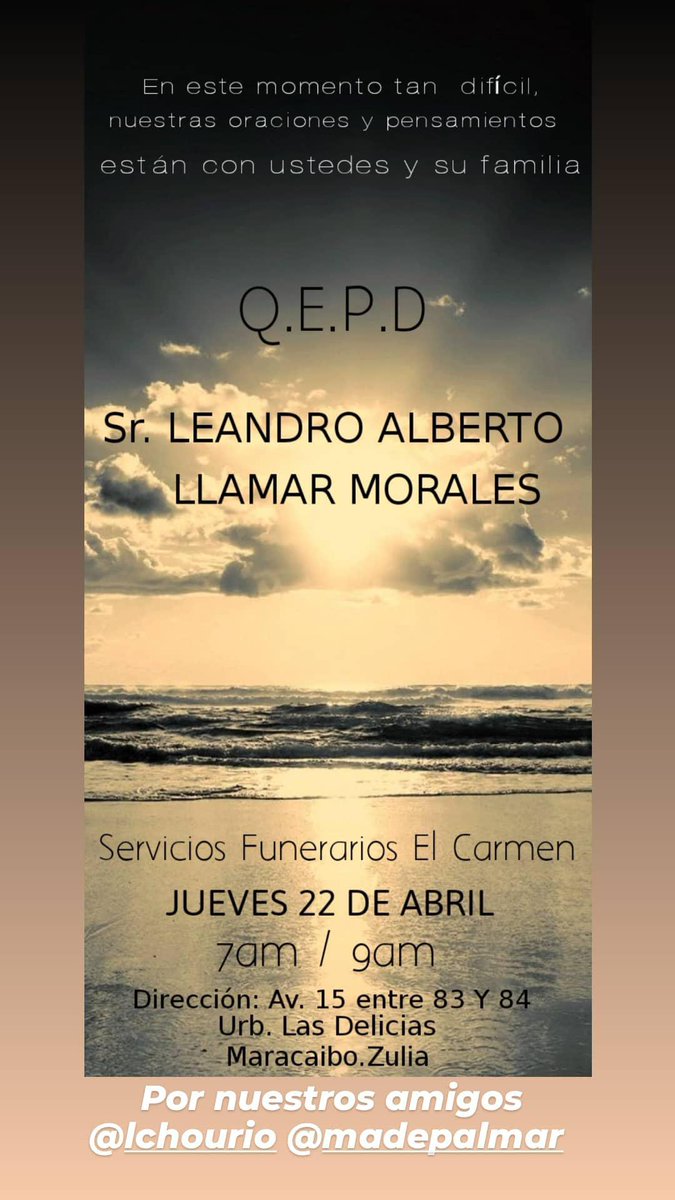 Agrecedemos acompañar a nuestros queridos amigos y hermanos <a href="/lchourio/">Pinchando Discos</a> <a href="/Madepalmar/">Madepalmar</a> Sr Leandro Alberto llamar morales . Que llegue hasta el la bendición divina!