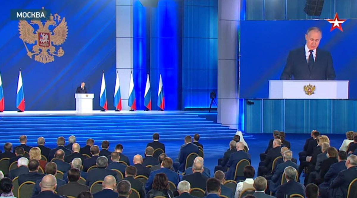 Ruski predsednik Vladimir Putin danas je održao svoj tradicionalni govor o stanju nacije u izazovnom trenutku zbog rastućih tenzija sa Ukrajinom, nezadovoljstva građana zbog rastuće inflacije, pandemije, nove runde američkih sankcija i i sve većeg  #puti