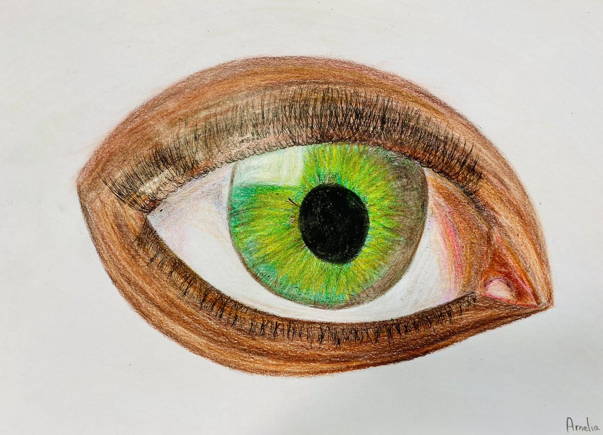 This piece of artwork was presented to me this morning by an incredibly talented Y6 pupil🤩! <a href="/qea_mansfield/">Queen Elizabeth's</a> you’re lucky to have this young lady in September. <a href="/CrescentPri/">Crescent Primary</a> #art #edutwitter #sketchbook #talent