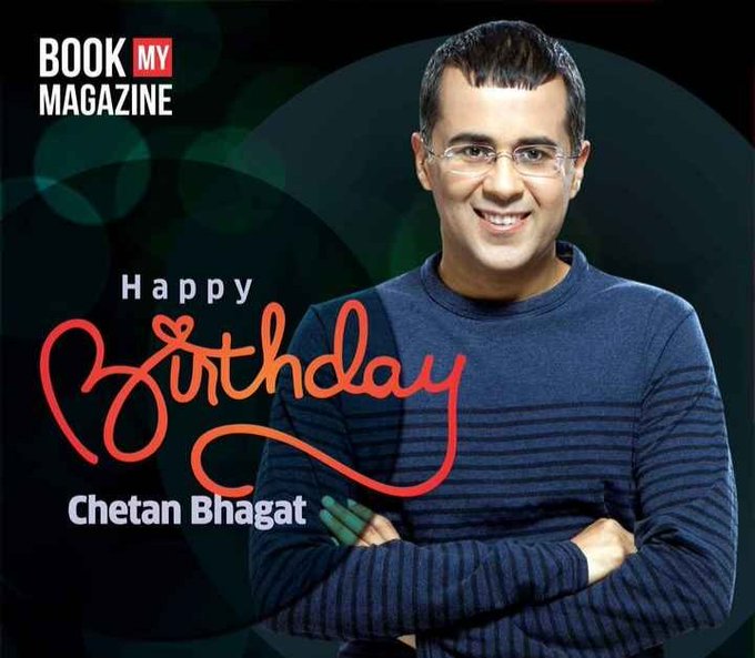 Happy 47th Birthday to Indian Author & Columnist,
Mr Chetan Bhagat Ji.      