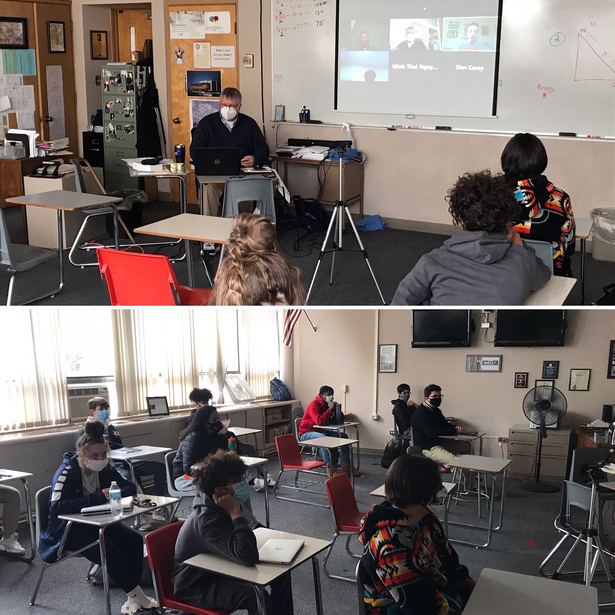 PiusXIHigh's tweet photo. The amazing Shawna Nicols '01 continues to inspire our students. Today she presented to Mr. Radke's Entrepreneurship class, sharing the powerful story of lessons learned at each step of her unique career path. We continue to be so proud of you @DJShawna!!!  #DareToBe #BeMoreYou https://t.co/R8jF1veawa