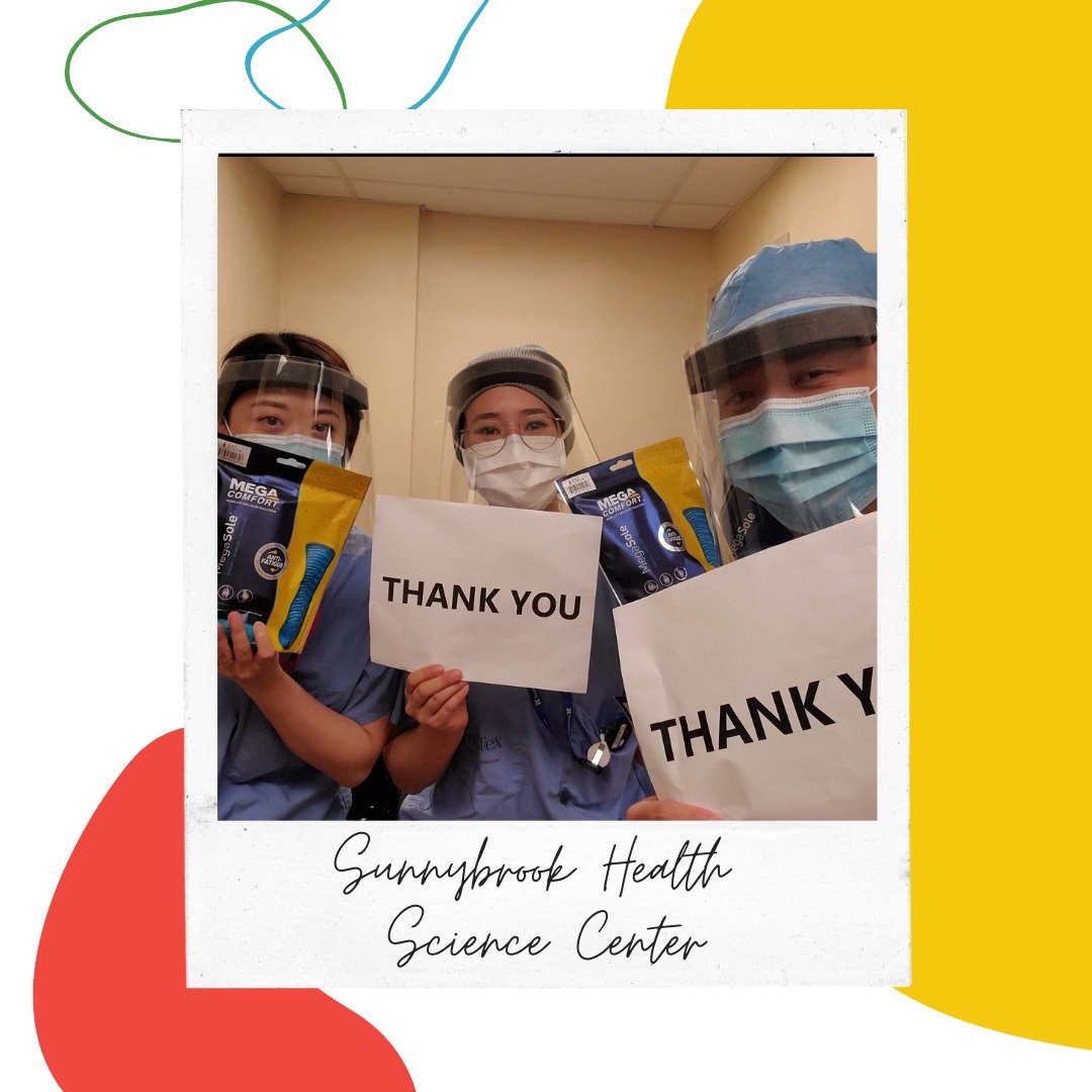 We're making a difference in the lives of Healthcare workers across Ontario - It was our honor to uplift <a href="/Sunnybrook/">Sunnybrook Health Sciences Centre</a> team moral and put some smiles behind those masks, by gifting their team some MEGAComfort insoles.