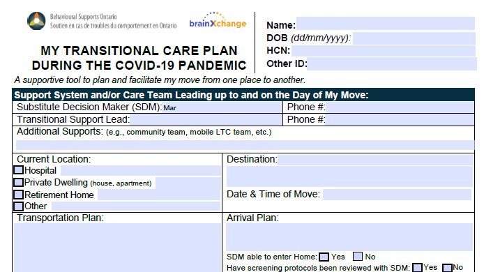 We are pleased to announce the re-release of the final version of My Transitional Care Plan During the Covid-19 Pandemic and its supporting resources. Find them here ➡️ brainxchange.ca/BSOBSIT