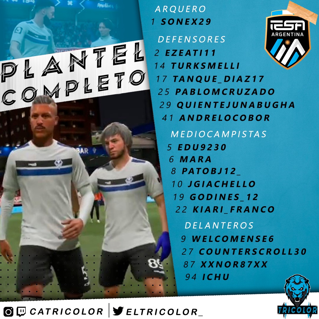 ElTricolor_'s tweet image. Ya estamos listos para afrontar la nueva temporada @IESAFIFAar .. #VamosTrico