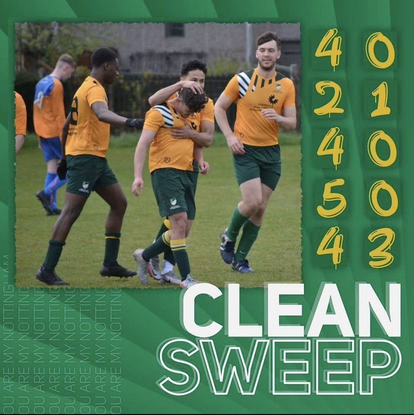 WHAT A START🤩

Two competitive gameweeks for the whole club, two clean sweeps... What a club!

The 1s dispatched of Ilkeston Town 4-0, while the 3s and 4s handed out respectively drubbings to Derby and the 2s earning a tougher 2-1 win. 5s with a IMS win against SB. 

#YAMN