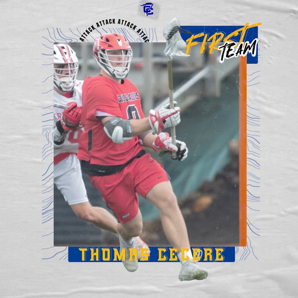 NGUMLax's tweet photo. Fired up to announce that the following guys have received 1st Team All-@ConfCarolinas accolades for this season:

#7 - LSM - Colin Courtney
#9 - Attack - Thomas Cecere
#33 - Defense - Chris Wieckhorst

Proud of these three!! #BOOM https://t.co/Utp9BXfCuy