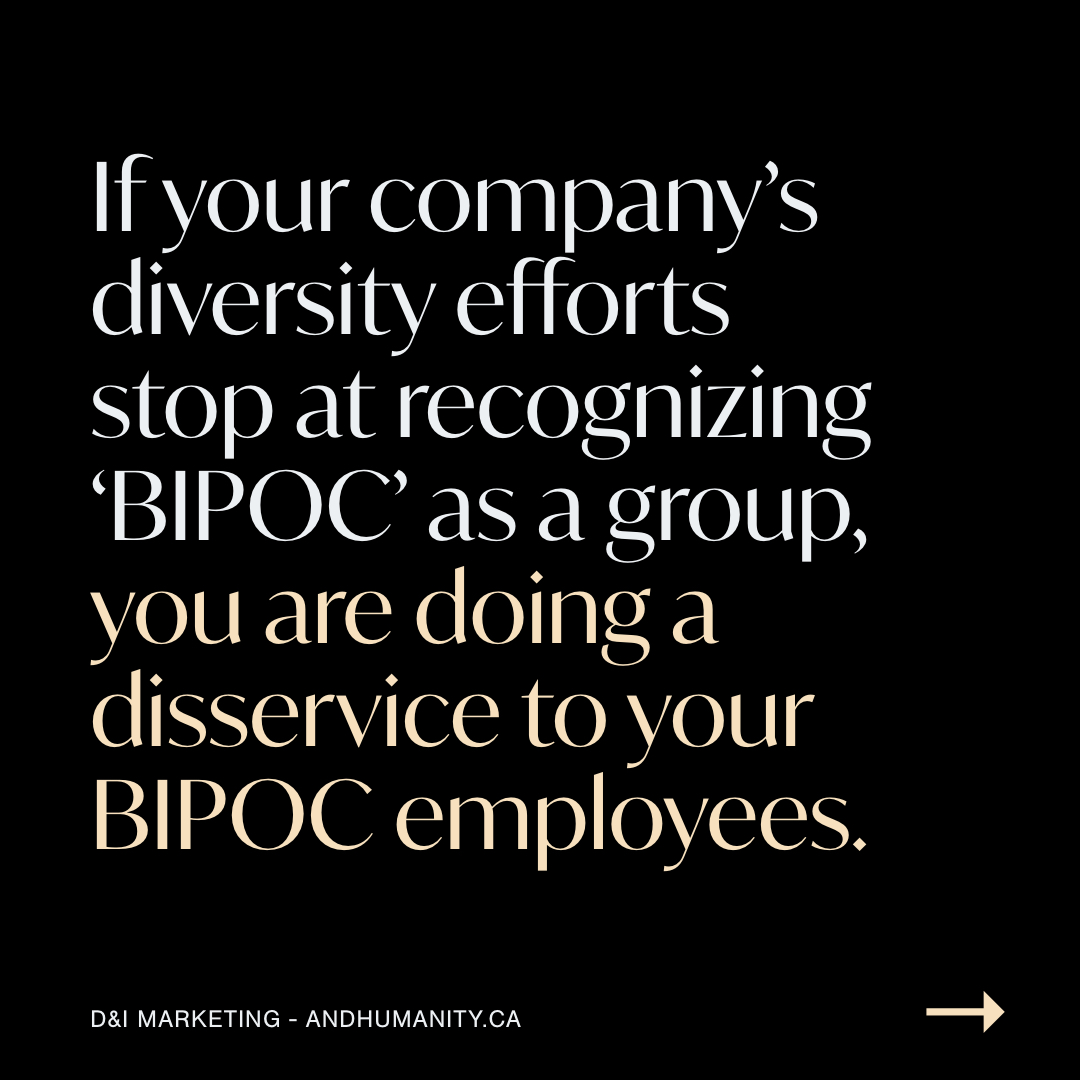 andhumanityca's tweet image. The term BIPOC was never invented to fully describe the multitude of cultures and groups it generalizes, but rather as a dimension of experience. Visit our IG for the full post with #ImageDescriptions instagram.com/p/CN8MrLnhGmZ/