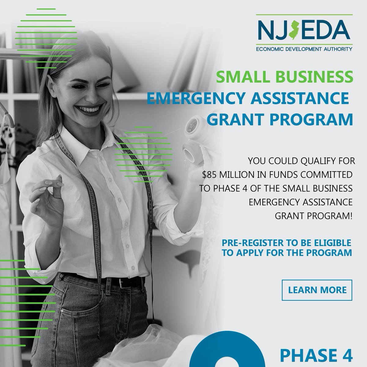 Phase 4 of the New Jersey Economic Development Authority Small Business Emergency Assistance Grant Assistance Program has launched. Pre-registration is required &amp; is open open until 5 p.m. on April 29, 2021. business.nj.gov/covid/check-st…

Please share!