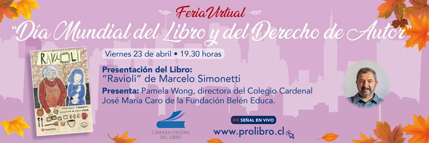 camaradellibro's tweet image. Viernes a las 19:30 hrs.
➡️Presentación del Libro &quot;Ravioli&quot; de Marcelo Simonetti 😃
Organiza: @vicensvives
Junto a Pamela Wong, directora del Colegio Cardenal y José María Caro de la Fundación @Belen_Educa 😉
#Diadellibro #Librosylecturas