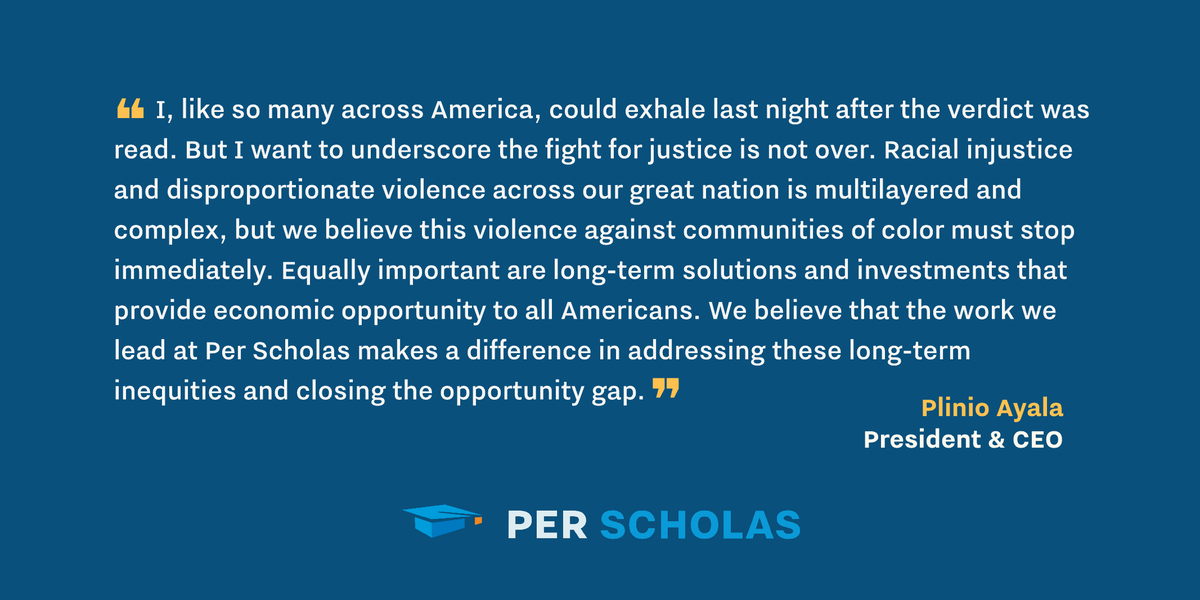 Reflections on yesterday's #verdict from our President & CEO Plinio Ayala. A step in the right direction, but so much more important work to do in the fight for #justice. #accountability #DEI #inclusion #inequity #opportunitygap