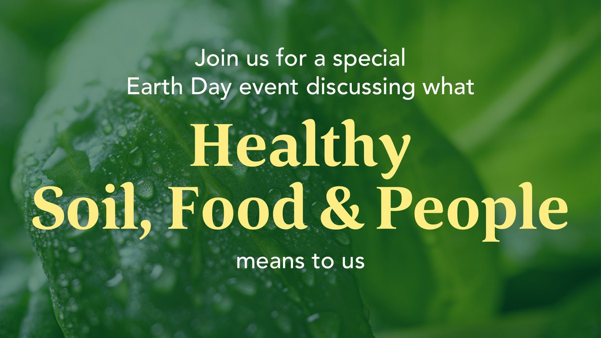 Soil is our common ground! Say what? Join our experts for a special live #EarthDay  event on Facebook to learn why we're so passionate about healthy soil, and what that means for your supplements! 🌱 ow.ly/sGgw50EqwDq