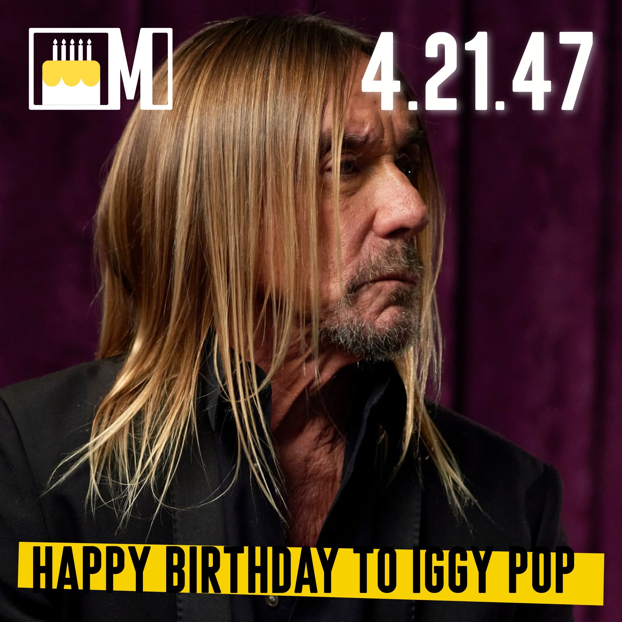 Happy Birthday to Iggy Pop! The Godfather of Punk turns 74 today!   