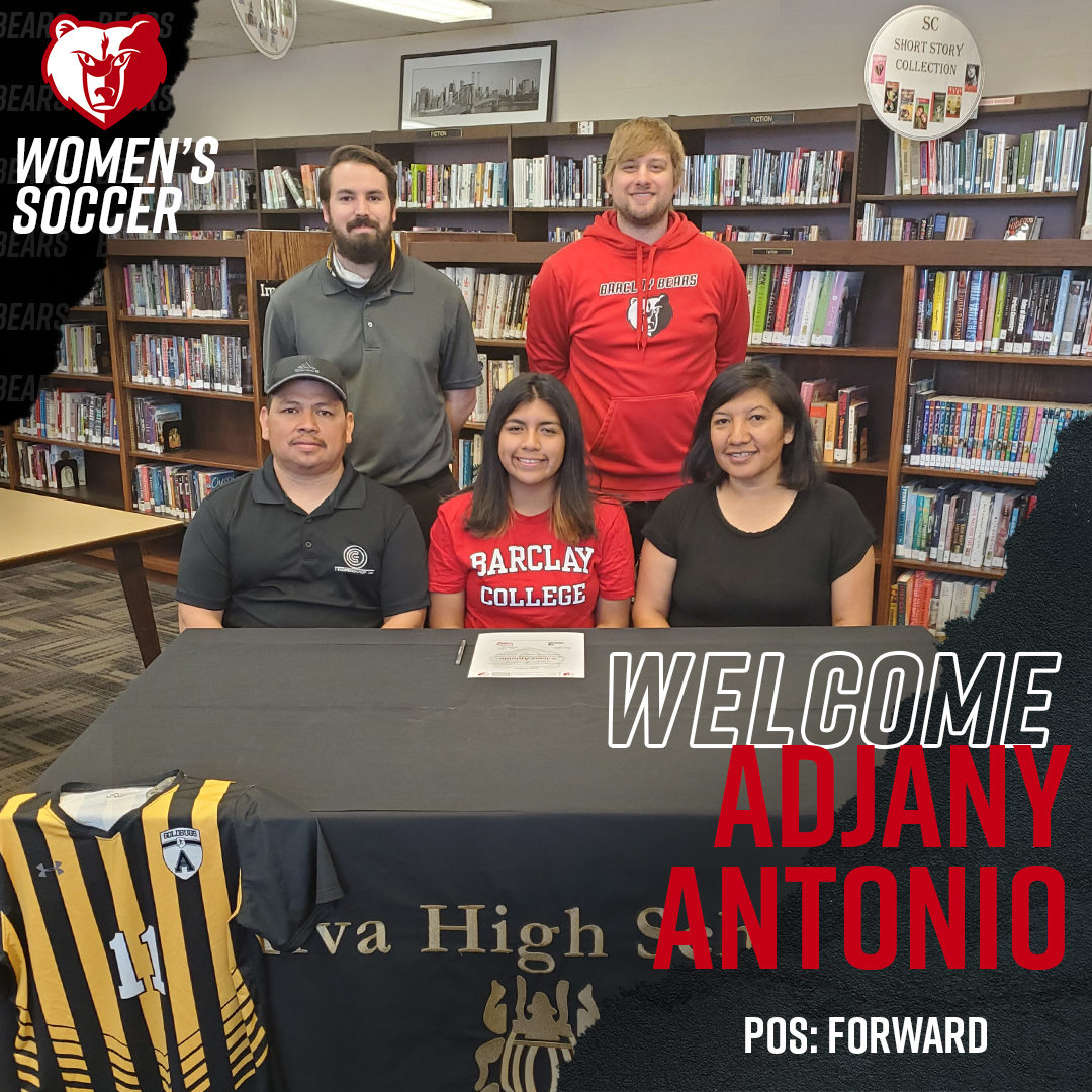Excited to announce that Adjany Antonio has signed to play women's soccer for Barclay College in the fall. We are looking forward to having her on campus! Welcome to the family! #Collegesoccer #BarclayBears <a href="/BarclayCollege/">Barclay College</a>