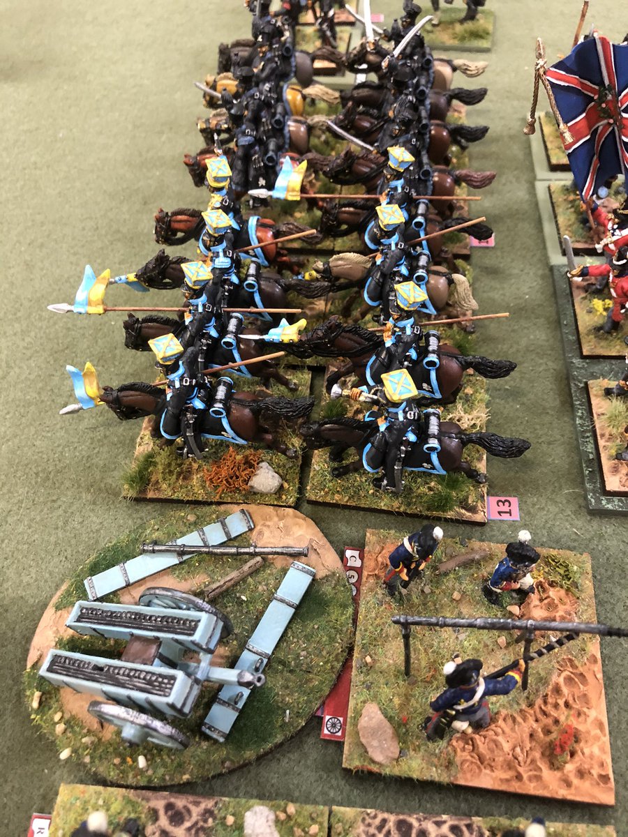Oldwargamer's tweet photo. Played #LaSalle again last night with @MarcusTregenza. Had a couple of #Brunswicker Brigades which performed well. Really enjoying these rules by Sam Mustafa. #wargaming #wargames #wargamer #Napoleonic #NapoleonicMiniatures   #FrontRankMiniatures https://t.co/kXdAacSc9z