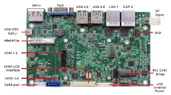 DFI's AL551 is a 3.5-inch form-factor SBC based on Intel Apollo Lake SoCs and up to 8GB RAM. Interfaces include SATA 3.0, 2x GbE, 4k DP++, LVDS, USB 2.0/3.0, GPIO, SMBus, mini-PCIe, M.2, and more. hackerboards.com/boards/al551/