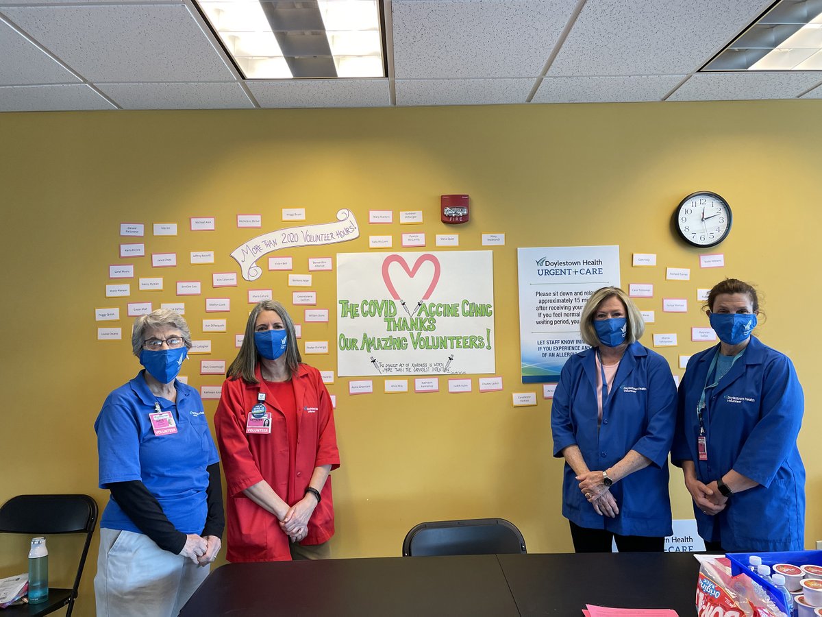 OneVisionDHF's tweet image. In celebration of National Healthcare Volunteer Week, the volunteer office and areas across campus are decorated and volunteers receive special treats! We are grateful for our volunteers who show their dedication with heart! #DoylestownHealthFoundation #NationalVolunteerWeek
