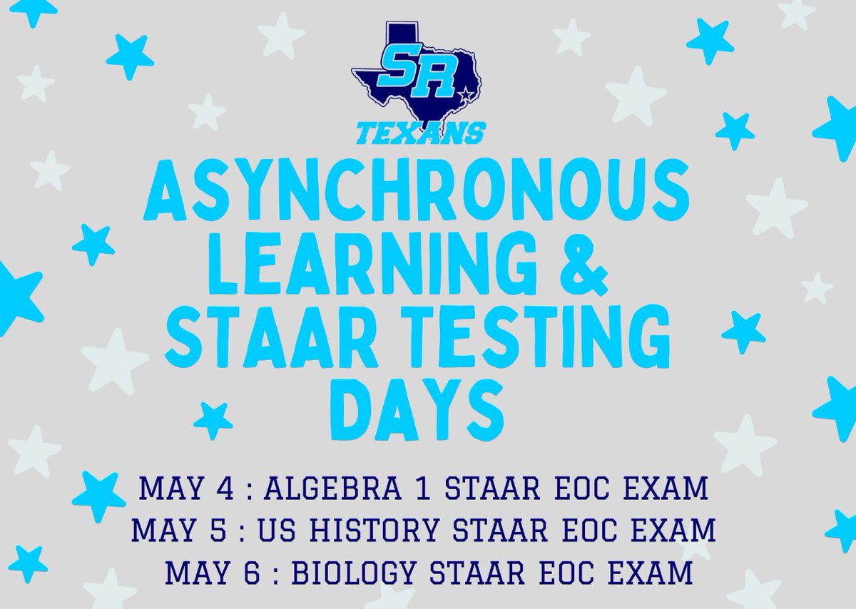 Students! Make sure you know which days coming up are going to be asynchronous for you! <a href="/SamRayburn_HS/">Sam Rayburn High School</a>