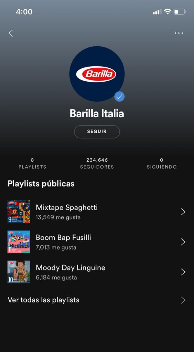 ¿A qué edad descubriste que la pasta BARILLA tiene cuenta de Spotify y la duración de sus playlists es el tiempo exacto que necesita cada pasta para cocerse y quedar 'al dente'?