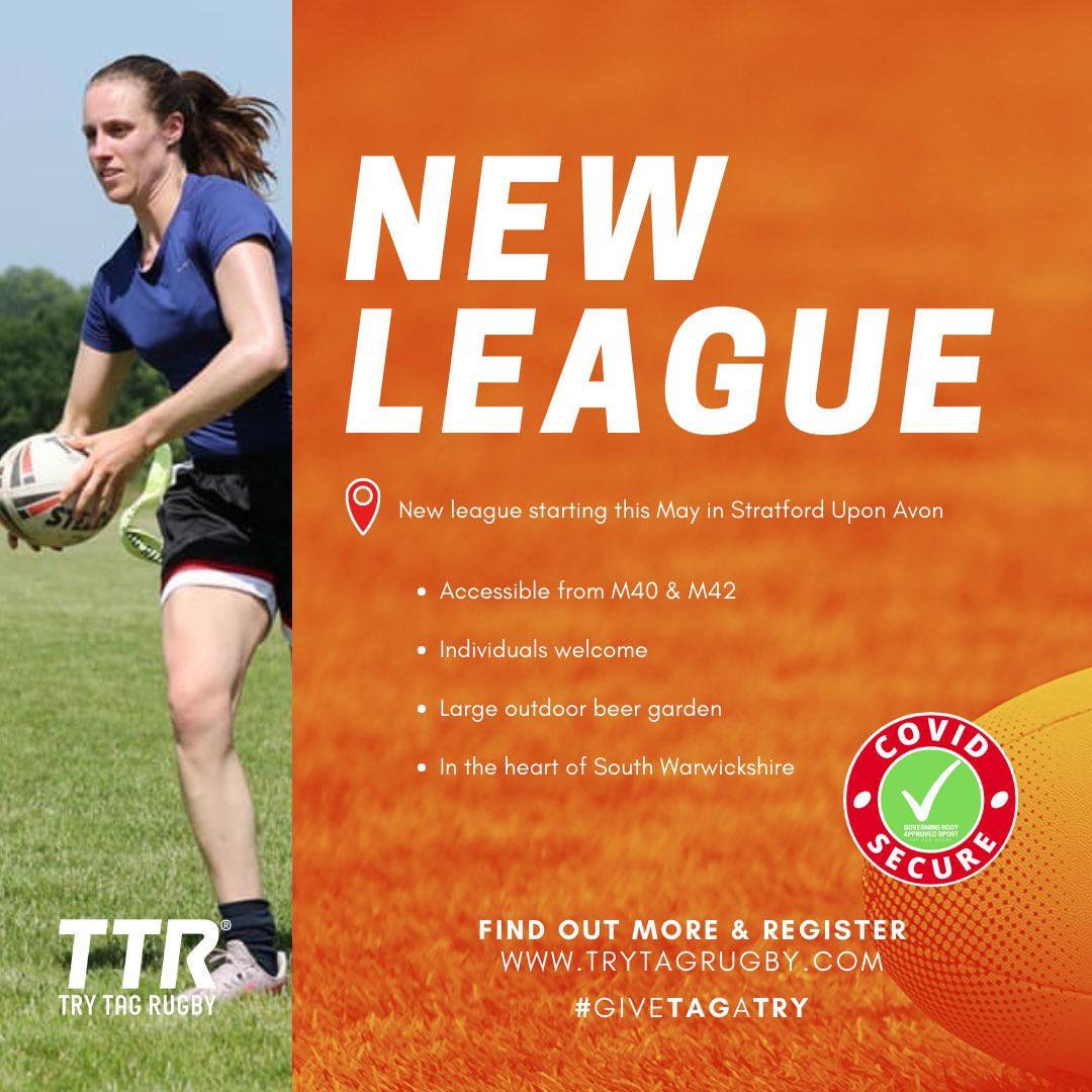 👉Registration is now live for our brand new Tuesday TTR league, based near Stratford Upon Avon:

📲 register  trytagrugby.com/coventry-warwi…