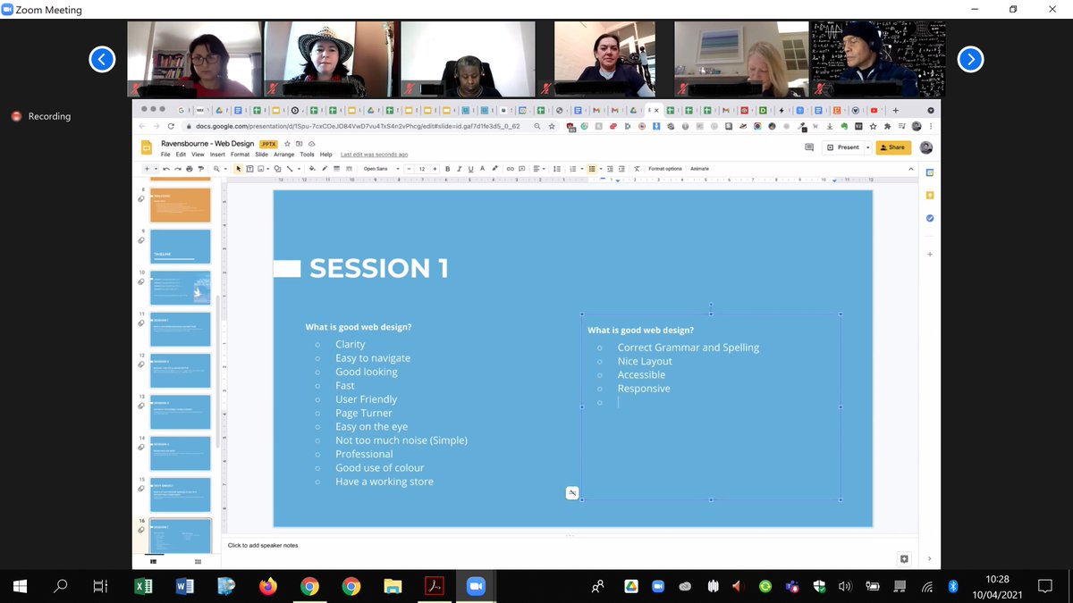 And the second WIX website building is up and running now, third session happening this Saturday, with a full house! Let us know if you wish to take part of the next course! <a href="/RavensbourneUK/">Ravensbourne University London</a> #zoomlessons #onlinelearning