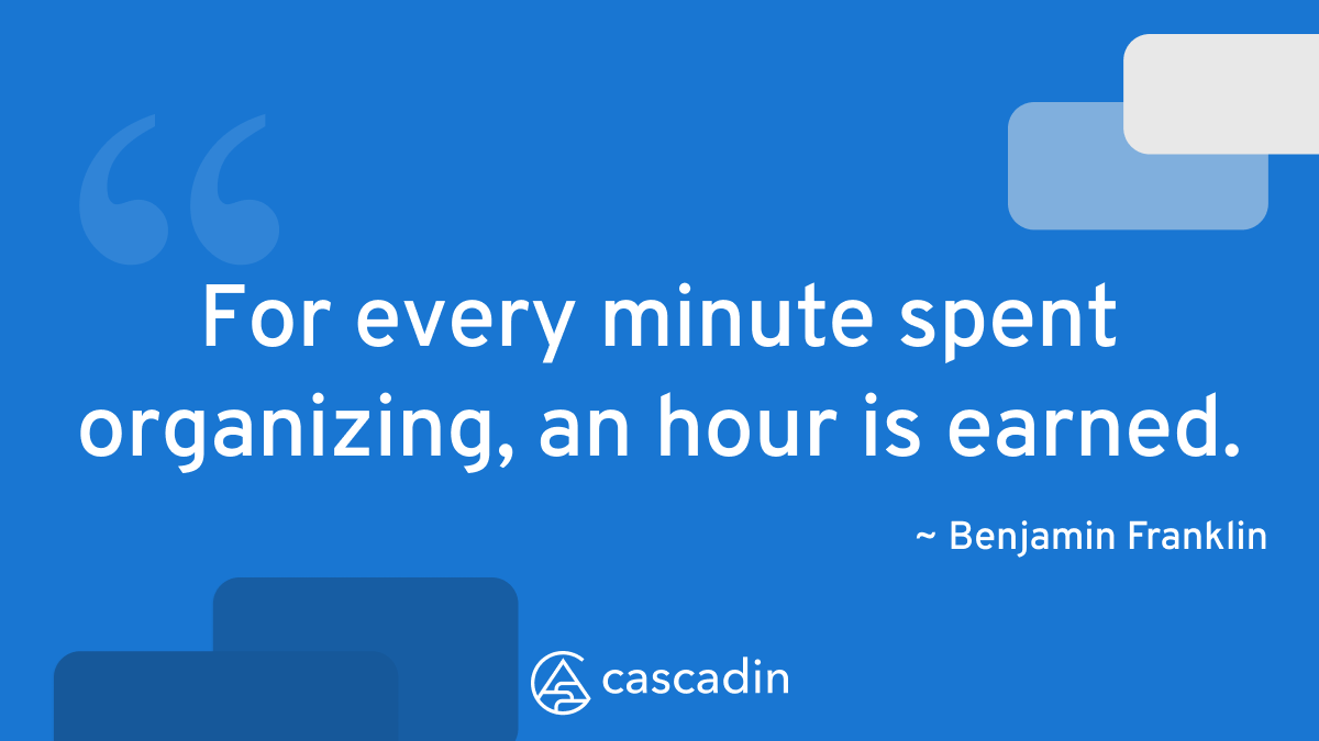 CascadinSaaS's tweet image. A little investment in getting organized pays off! We make it easier with #SimpleProjectManagement. Try it free for 30 days, no credit card required. 

cascadin.com/free-trial/?ut…

#WednesdayWisdom #GetOrganized #ProjectManagement #Track #Document #Organize #Simply #ToDoList