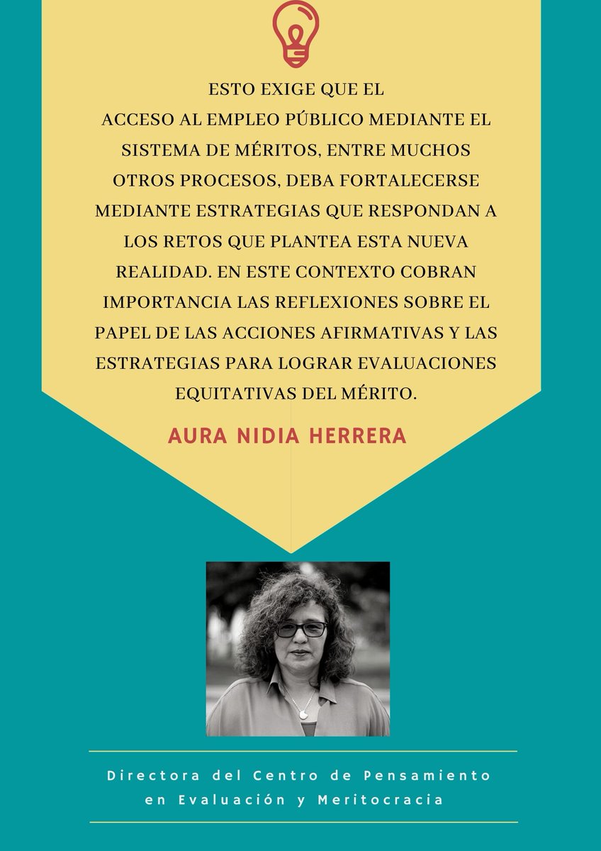 CMeritocraciaUN's tweet photo. La profesora Aura Nidia Herrera, directora del Centro de Pensamiento, sobre los retos de inclusión y equidad en los sistemas de evaluación y meritocracia en Colombia: https://t.co/X93gjdIUMW