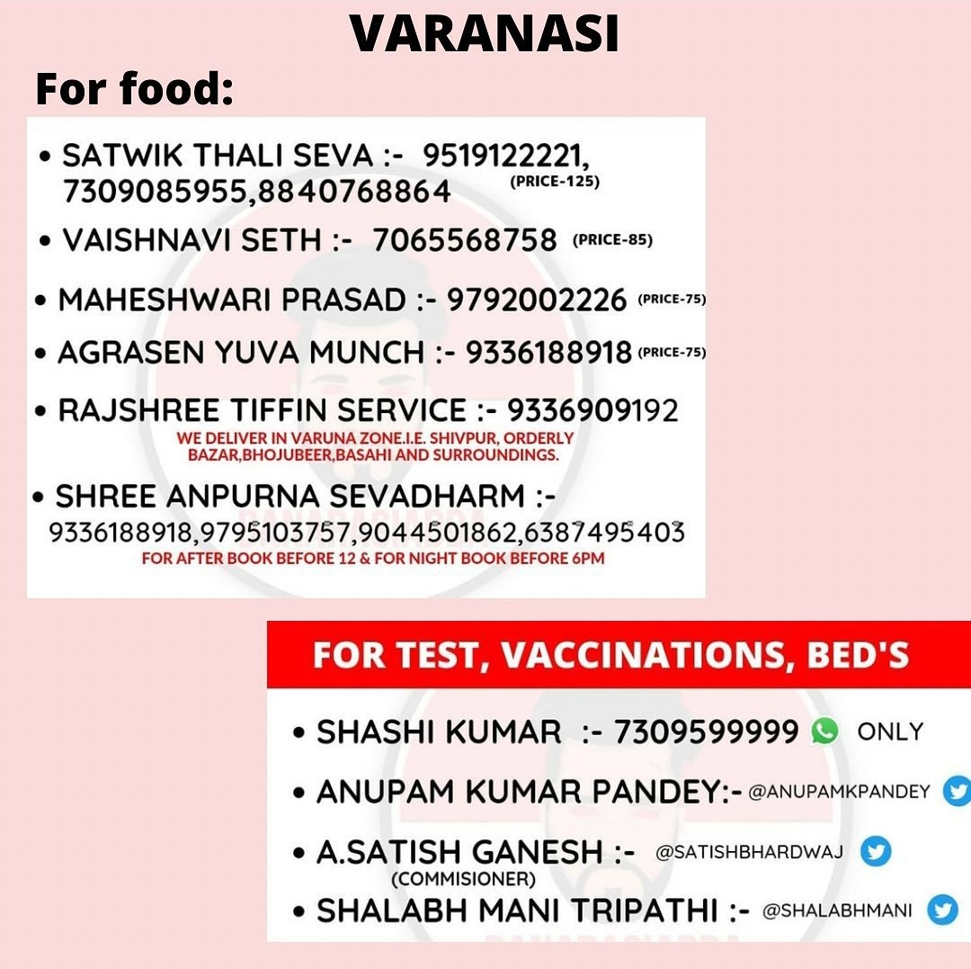 For people in a need in Varanasi, Patna.