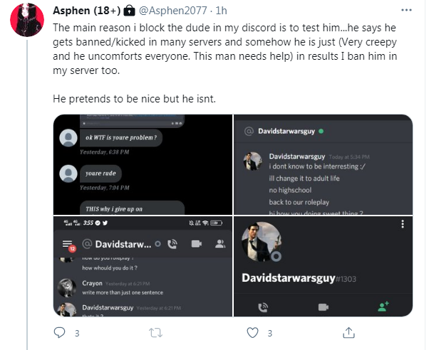 StudioNel's tweet photo. BTW she invited me to her server and i talk to her memebers being myself and i said NOTHING sexual and i was roleplaying with her and she block me and banned me from her server and say i was creepy and her and her memebers are easly triggered https://t.co/VO3nJo2mLO