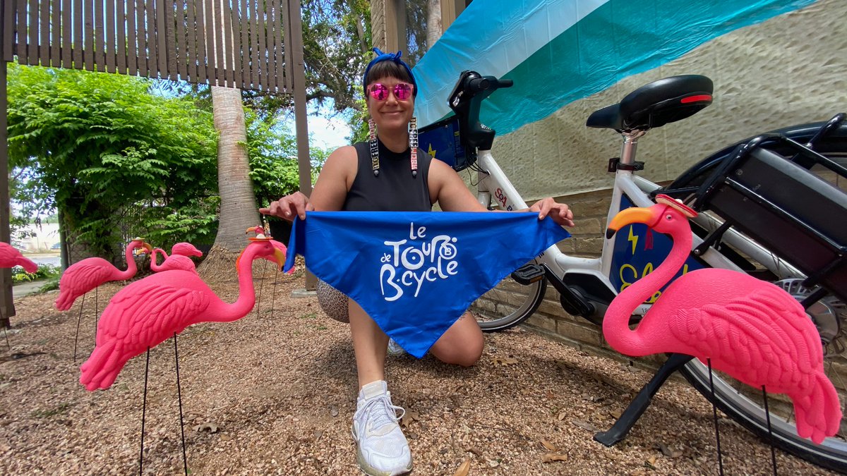 SABikeShare's tweet photo. Have you completed one of the three #TourDeBcycle route yet?! If not, jump on it and you'll earn one of these awesome bandanas, some endorphins, and a base tan to get you ready for summer!😎 #sanantoniotexas #bcycle #sabikeshare #goexplore
Register here: https://t.co/TdDhX98ZdA https://t.co/ffK9mZwSjM