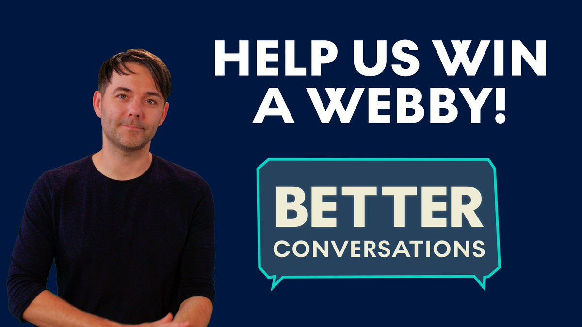 DohaDebates's tweet photo. Our #BetterConversations series has been nominated for a Webby!

We need your help to win the How-to, Explainer &amp; DIY category. Vote for us now 👉 https://t.co/f4M642JxG1 https://t.co/YoohDwzmED