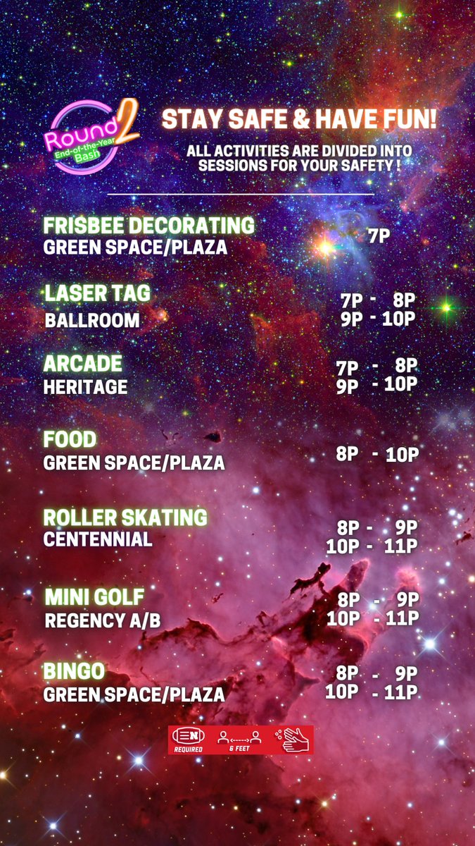 CampusNightLife's tweet photo. Coming to Round 2 this Saturday?🎮🛼 Check out the activities schedule here! https://t.co/vBCkQtca79