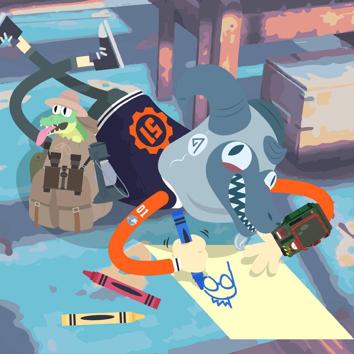 ShibeSkippy's tweet photo. I'm setting the Birdman and Bug-eyed Boi as canon, at least for Squatchy.
#Fallout #Fallout76 #Bethesda #Sheepsquatch #plushie #shennigans #digitalart #comic #vector #graphic #graphicdesign #illustration #AdobeIllustrator https://t.co/QfdNdDpgXL