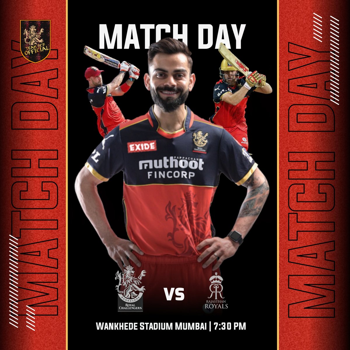 teamrcbofficial's tweet photo. Royals is in front of a royal encounter challengers!!

@RCBTweets vs @rajasthanroyals    

#RCBvsRR #PlayBold #HallaBol
#WeAreChallengers #IPL2021 https://t.co/I13hQDP8L0