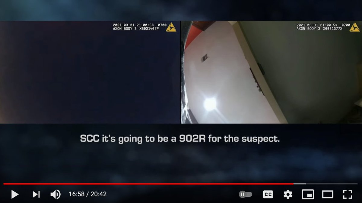 The shot is fired at ~15:17, less than a minute and a half from when they first spoke to Isaias. But then this goes out over the radio, again a reminder that armed officers are trained to view the subjects they encounter as suspects/criminals, not folks in crisis.