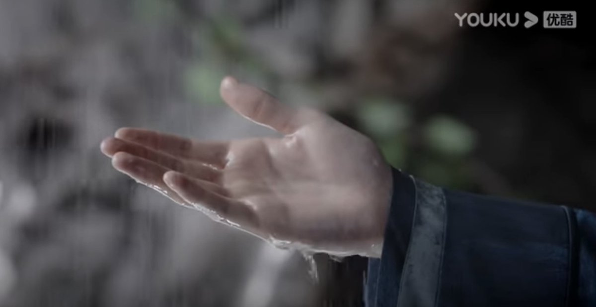 can't listen to the dialogue, too distracted by how that water is dripping DIRECTLY DOWN HIS SLEEVE it's gonna make everything WET and AWFUL