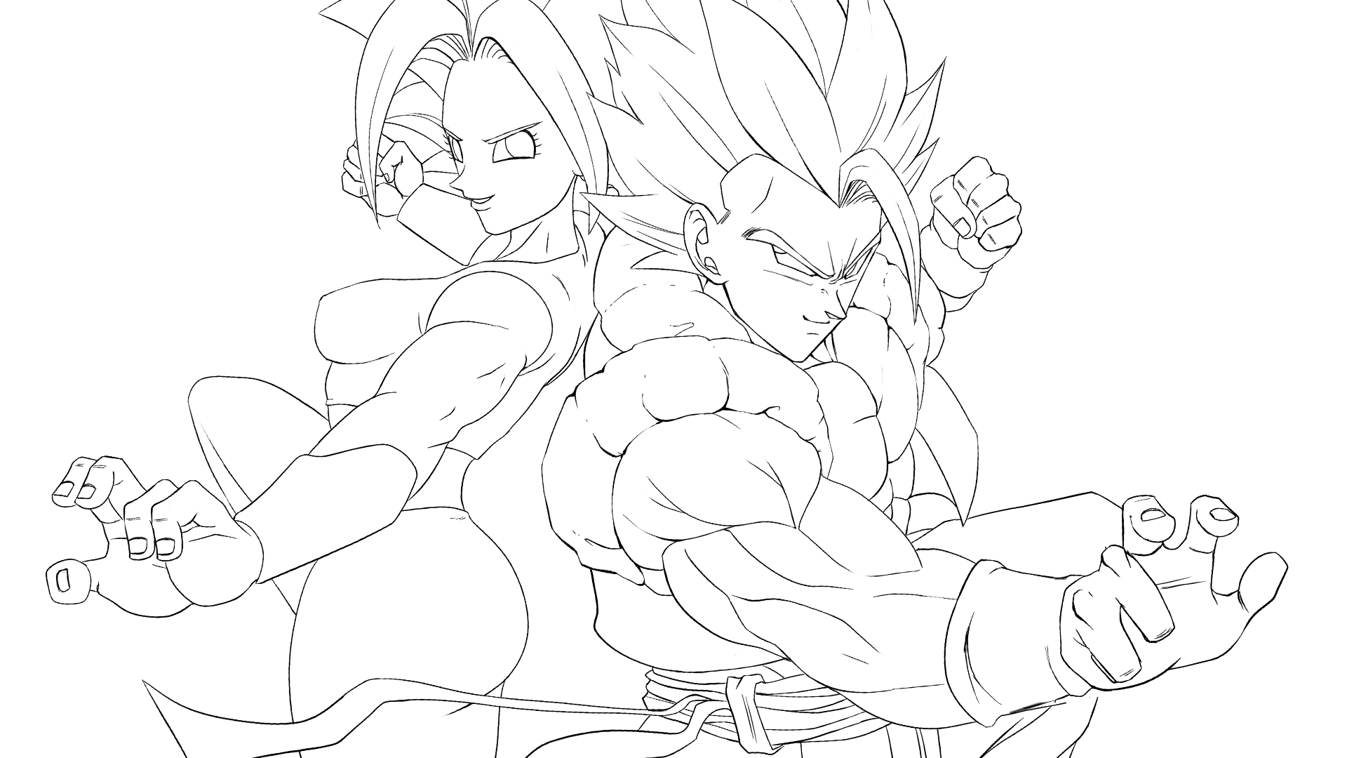 Dragon Ball Z Gogeta Coloring Pages