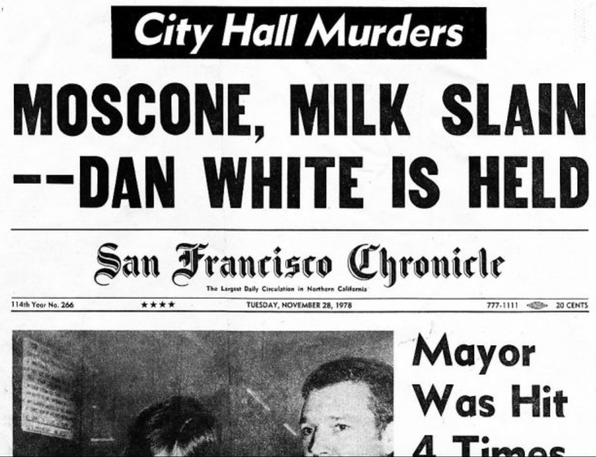 Front page of Chronicle, November 28, 1978: