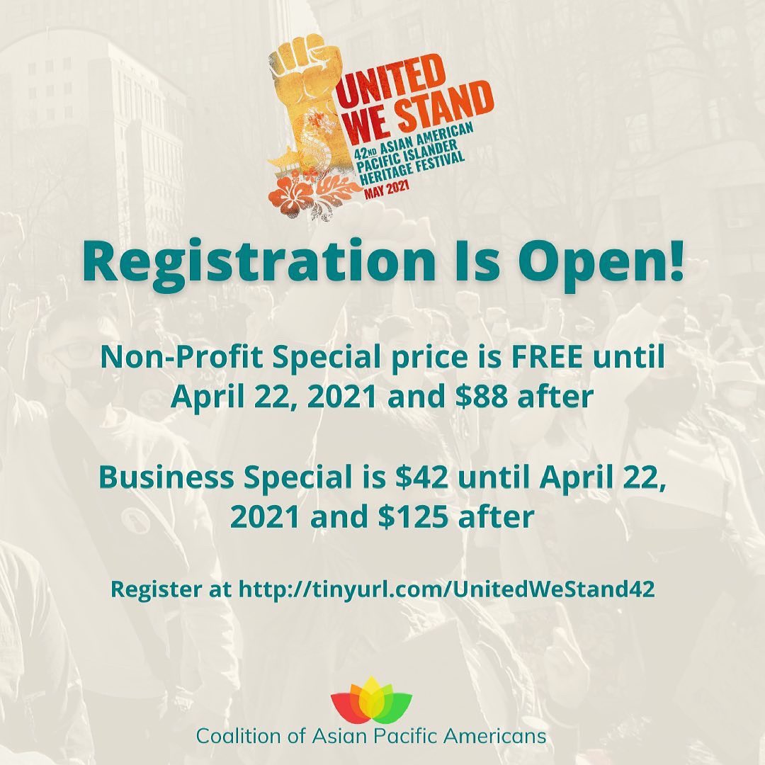 Signup for upcoming 2021 <a href="/AAPIfest/">Coalition of Asian Pacific Americans</a> - virtual edition. Free non-profit pages til 4/22. #apahertiagemonth #asianheritagemonth #aapiheritagemonth #newyorkcity #capa