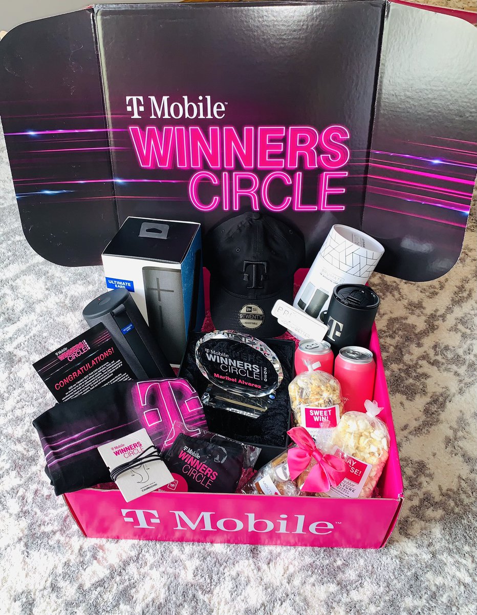 Winner Circle Swag Box just arrived &amp; I absolutely love it!!! Thankful to be a part of the Magenta Family 🙌🏼  #WC21 #TMobile #Megaboom #UltimateEars #9twenty #Brümate #DrinkBetter #WinnersCircle