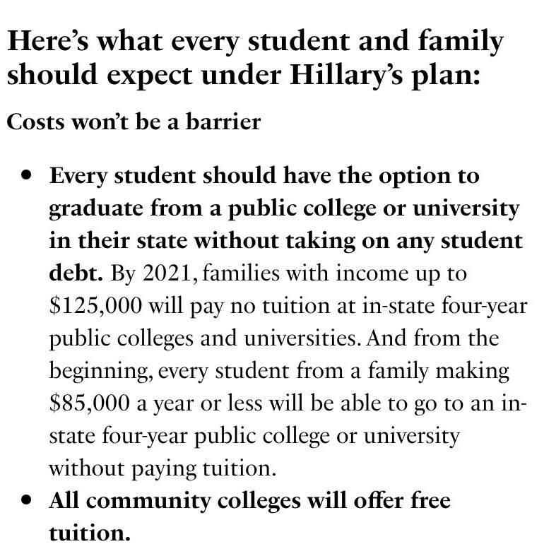 josecanyousee's tweet photo. Look at Bernie Sanders remixing Hillary Clinton’s 2016 free college plan. (Thanks for the heads up @reilyseanconn!) https://t.co/Y1UF73ZXhD