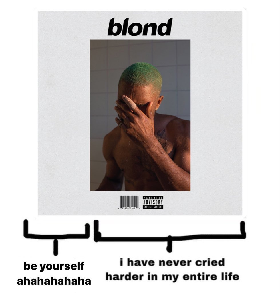 bitchiwas999's tweet photo. Listening to “Blonde” by Frank Ocean be like: https://t.co/s2DMDd0Mw0