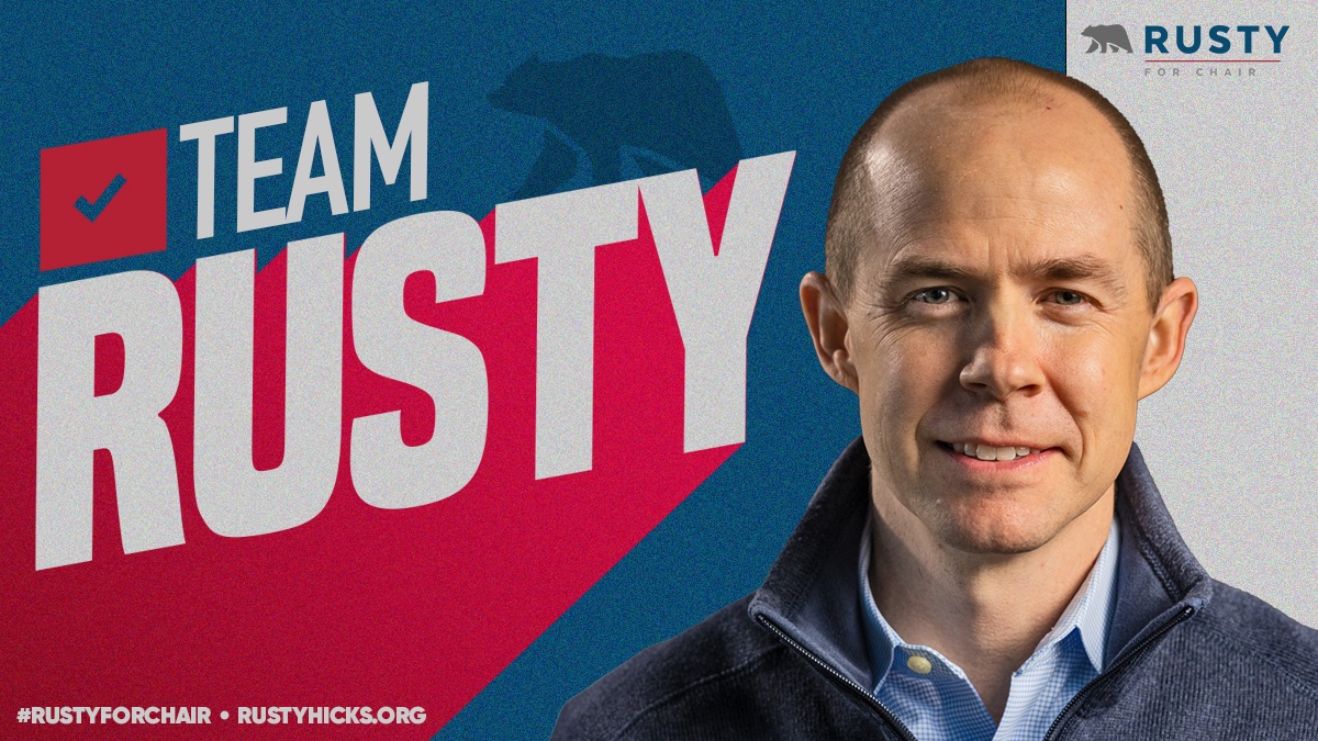 rustyhicks's tweet photo. Have you voted yet, Delegates? Online voting closes in ONE hour. Cast your vote for #RustyForChair now!

Voting details ➡️➡️➡️ https://t.co/T11xde9pTD https://t.co/4enSXwfzol