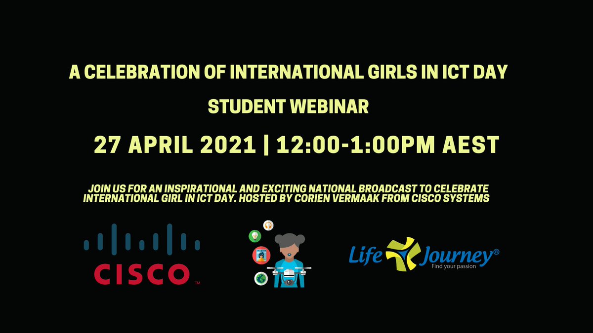 Wishing everyone a very happy International Girls in ICT Day! To celebrate we’ve organised a free lunchtime webinar next week (27 April) for schools. Come along and hear from <a href="/vermaakcorien/">Corien Vermaak</a> @DrMuneeraBano  and <a href="/_Tamara_Baker/">Tamara Baker</a>  Register: bit.ly/2RKV46C #GirlsinICTDay