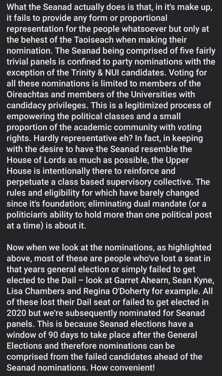 notoriousbug's tweet image. My post on Facebook about the state of #Seanad21 and #SeanadEireann. I believe the Upper House can be a force for great things. It has powerful voices &amp;amp; champions for progress. But it NEEDS reform! Seanad Eireann can be a great thing! But change needs to happen!