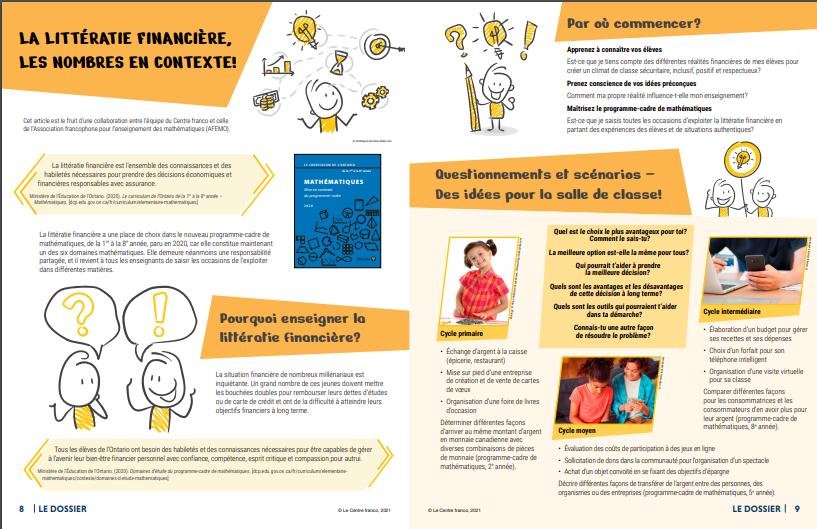 «Les enseignants doivent imaginer à nouveau le domaine de l'éducation financière... l'accent doit être mis sur ce que les nombres nous disent pour prendre des décisions financières.» Merci <a href="/cindyturpin10/">Cindy Turpin</a> et <a href="/afemo_on_ca/">AFEMO</a> pour cette collaboration! lecentrefranco.ca/magazine-educo/